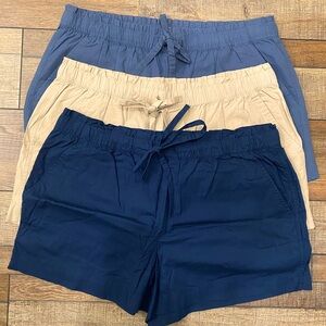 Loft Shorts Bundle - Navy, Khaki, Blue/Gray - XL - NWT